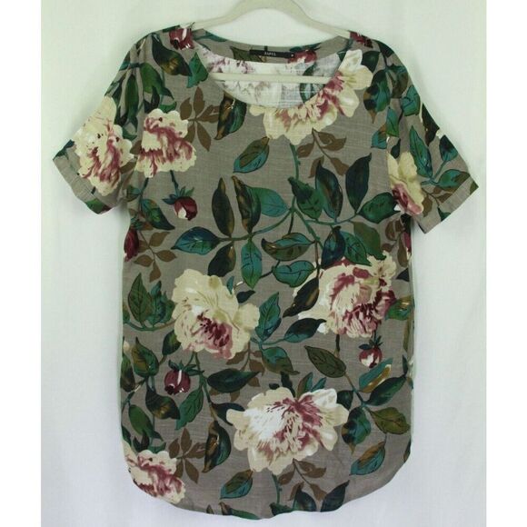 Zaful Dress with Pockets Linen Floral Short Sleeve Womens Medium - Picture 1 of 10